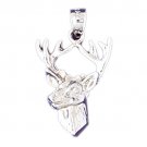 14K WHITE GOLD ANIMAL CHARM - DEER #11072