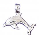 14K WHITE GOLD ANIMAL CHARM - DOLPHIN #11069