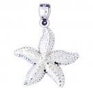 14K WHITE GOLD ANIMAL CHARM - STARFISH #11065