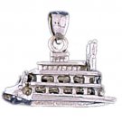14K WHITE GOLD CRUIS SHIP CHARM #11296
