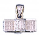 14K WHITE GOLD WHITE HOUSE CHARM #11290