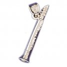 14K WHITE GOLD CLARINET CHARM #11244