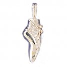 14K WHITE GOLD BALLERINA SHOE CHARM #11239 14K WHITE GOLD BALLERINA SHOE CHARM #11239