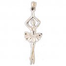 14K WHITE GOLD BALLERINA CHARM #11228