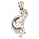 14K WHITE GOLD MUSICIAN CHARM #11223
