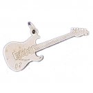 14K WHITE GOLD GUITAR CHARM #11220