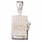 14K WHITE GOLD SLOT MACHINE CHARM #11215