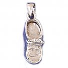 14K WHITE GOLD BABY SHOE CHARM #11183 14K WHITE GOLD BABY SHOE CHARM #11183