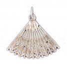 14K WHITE GOLD FAN CHARM #11179