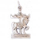 14K WHITE GOLD CAROUSEL CHARM #11175