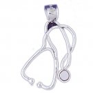 14K WHITE GOLD MEDICAL CHARM #11172