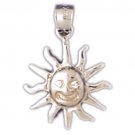 14K WHITE GOLD CHRISTMAS CHARM - SUN, MOON #11330