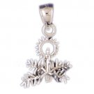 14K WHITE GOLD CHRISTMAS CHARM - CHRISTMAS DECORATION #11327