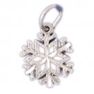 14K WHITE GOLD CHRISTMAS CHARM - SNOWFLAKE #11326