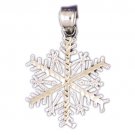 14K WHITE GOLD CHRISTMAS CHARM - SNOWFLAKE #11323