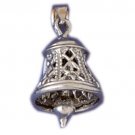 14K WHITE GOLD CHRISTMAS CHARM - BELL #11305