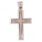 14K WHITE GOLD RELIGIOUS CHARM - CROSS #11390