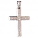 14K WHITE GOLD RELIGIOUS CHARM - CROSS #11380