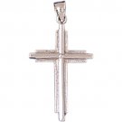 14K WHITE GOLD RELIGIOUS CHARM - CROSS #11370