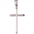 14K WHITE GOLD RELIGIOUS CHARM - CROSS #11367