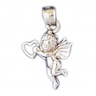 14K WHITE GOLD RELIGIOUS CHARM - ANGEL #11448 14K WHITE GOLD RELIGIOUS CHARM - ANGEL #11448