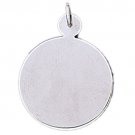 14K WHITE GOLD HANDCUT CHARM #11497
