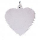 14K WHITE GOLD HANDCUT CHARM - HEART #11495