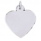 14K WHITE GOLD HANDCUT CHARM - HEART #11493 14K WHITE GOLD HANDCUT CHARM - HEART #11493