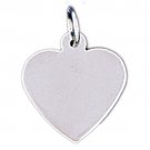 14K WHITE GOLD HANDCUT CHARM - HEART #11492
