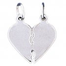 14K WHITE GOLD HANDCUT CHARM - HEART #11491 14K WHITE GOLD HANDCUT CHARM - HEART #11491