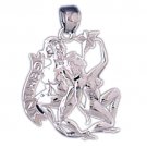 14K WHITE GOLD SAYING CHARM - GEMINI #11582