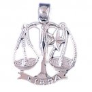 14K WHITE GOLD SAYING CHARM - LIBRA #11580