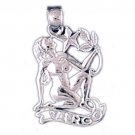 14K WHITE GOLD SAYING CHARM - VIRGO #11579