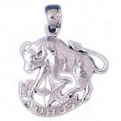 14K WHITE GOLD SAYING CHARM - TAURUS #11575