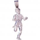 14K WHITE GOLD SPORT CHARM - RUNNING #11275