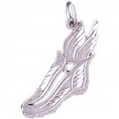 14K WHITE GOLD SPORT CHARM - RUNNER SHOE #11274