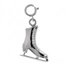 14K WHITE GOLD SPORT CHARM - SKATING BOOT #11268