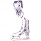 14K WHITE GOLD SPORT CHARM - SKATING BOOT #11267