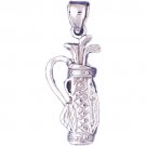 14K WHITE GOLD SPORT CHARM - GOLF #11261