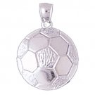 14K WHITE GOLD SPORT CHARM - SOCCER #11246