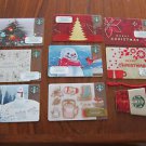 STARBUCKS GIFT CARDS - SET OF 9 BILINGUAL (French, English), CHRISTMAS, NEW