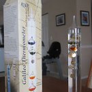 14.5" (37cm) GALILEO Glass & LIQUID Fluid EXPANSION Thermometer