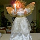 Christmas Angel, Gorgeous Lit Animated Doll 24"/60 cm, Golden Lace, Moving Hands