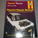 Haynes #92085 TOYOTA Tercel 1987-94 Repair Manual