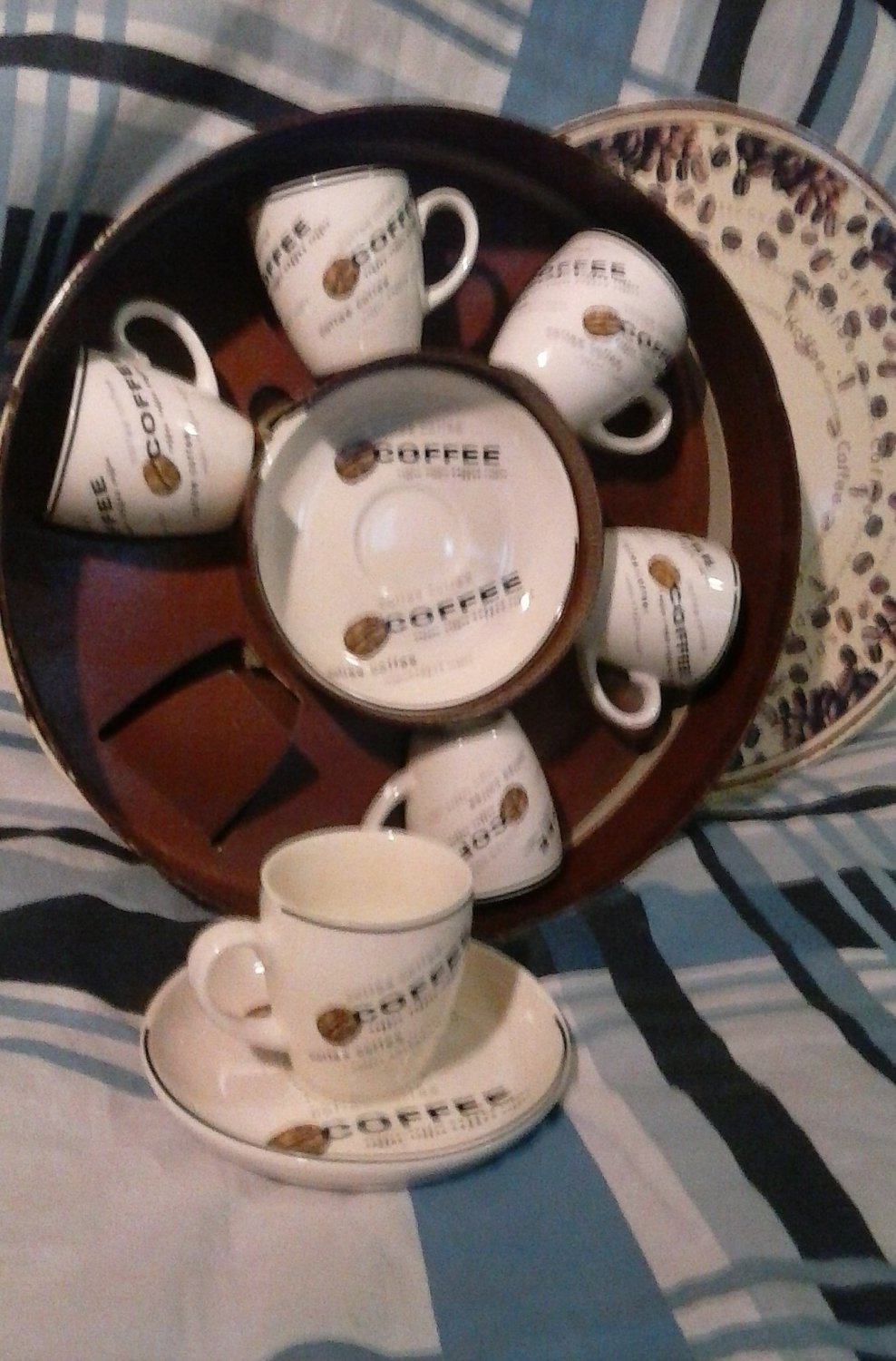 Set of 6 ESPRESSO CUPS & SAUCERS 2 ounce