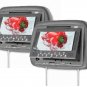 2 x 7" LCD Headrest DVD VCD CD MP3 JPG Player (Beige, grey and black colour available)
