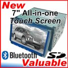 Double 2 Din 7" LCD Motorised Touch Screen DVD TV Player with Built-in SD Card