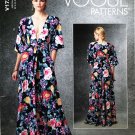 Vogue V1735 Deep V Neck Dress Sewing Pattern L-XL-XXL