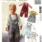 McCall's Infants' Toddlers' Shirt Overalls Short-All and Applique Sewing Pattern S-L