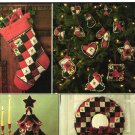 Simplicity 7025 Vintage 1980s Christmas Wreath, Tree Centerpiece, Stocking, Ornaments Sewing Pattern